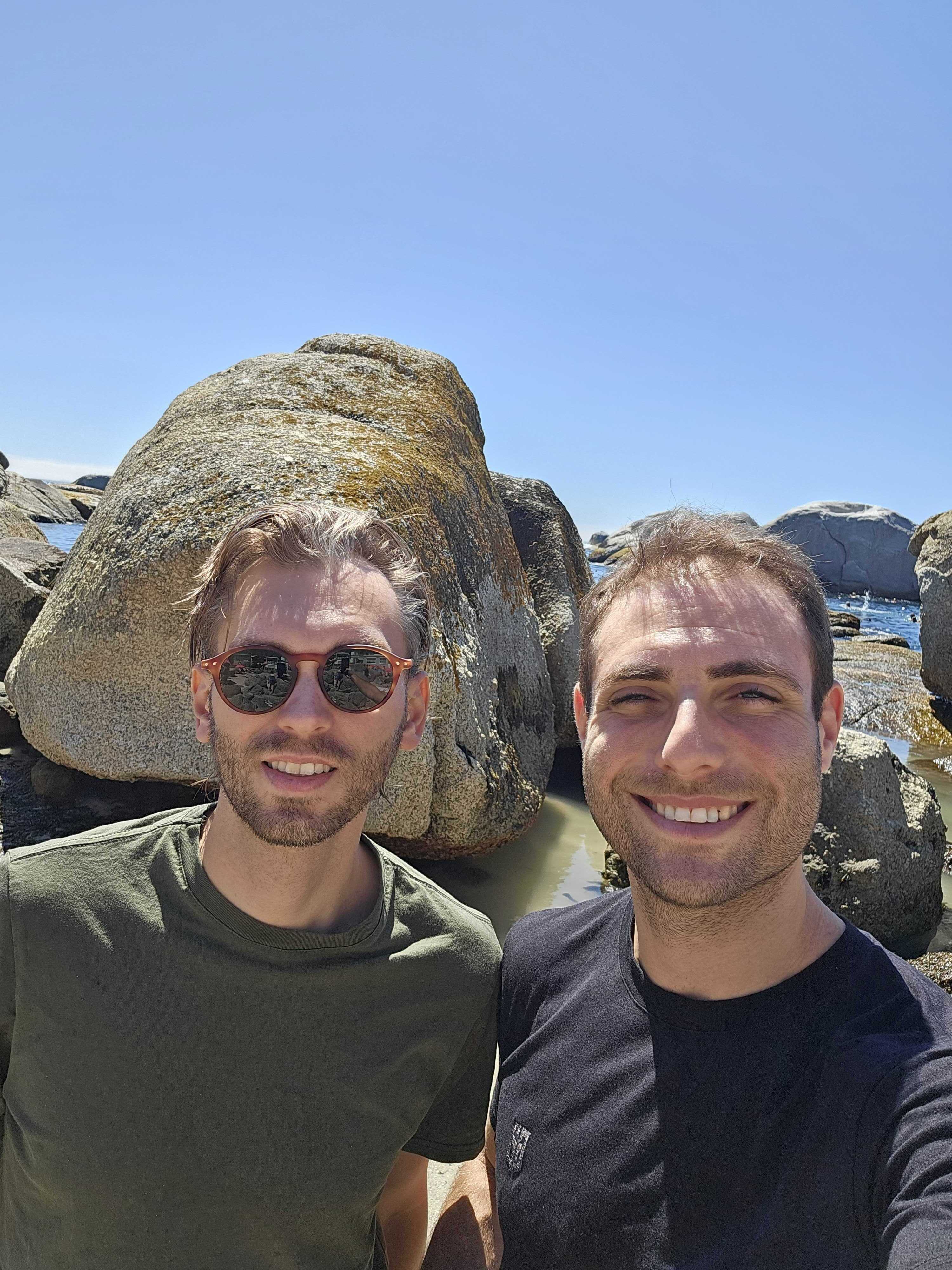 Roy and Allan at the beach